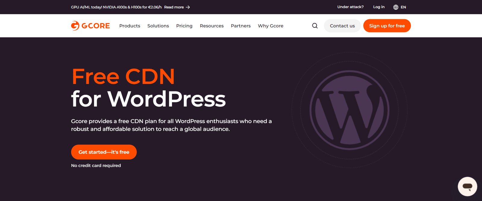 GCore CDN WordPress the gcore wordpress cdn lp