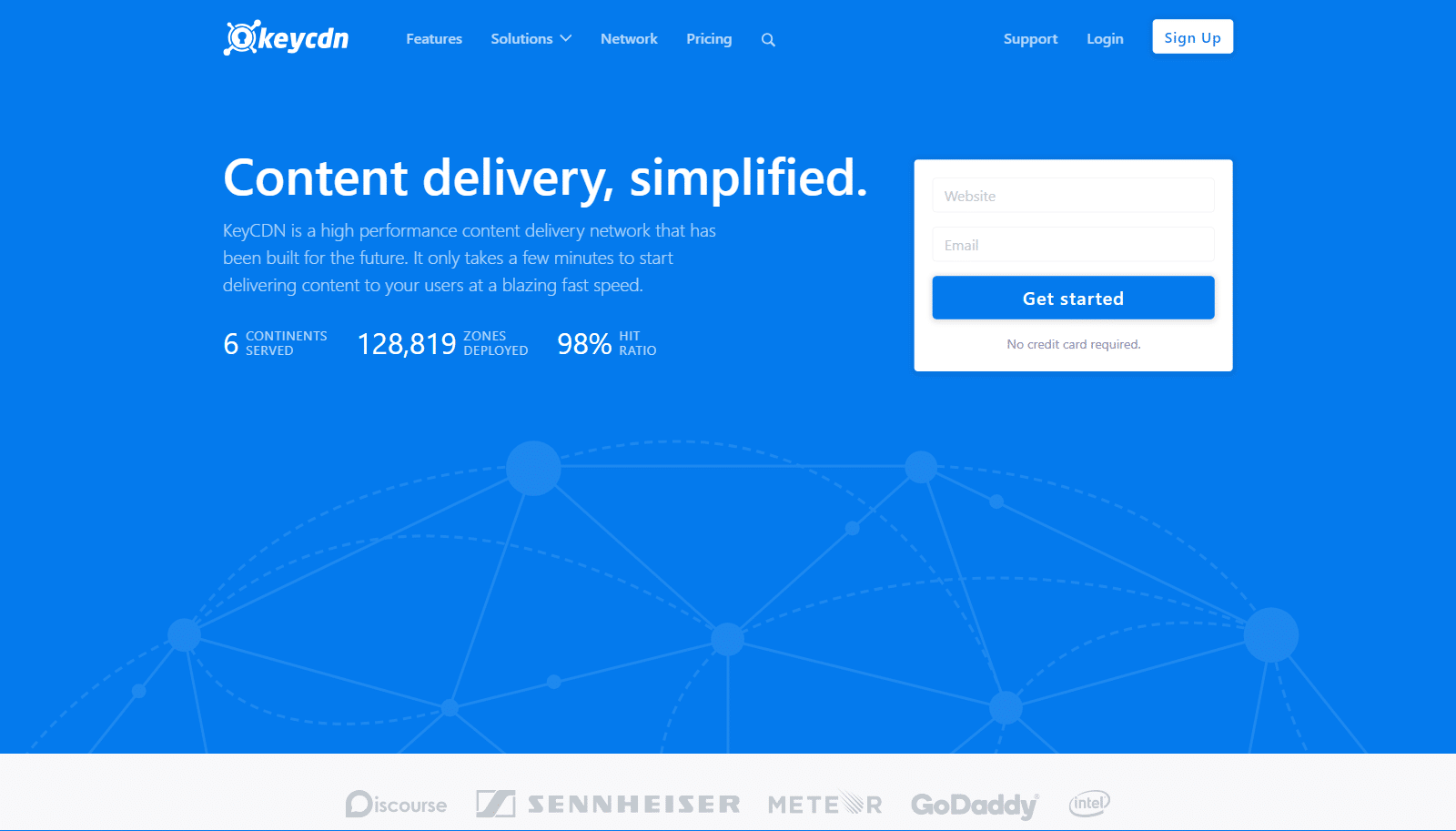 The KeyCDN Homepage the keycdn homepage