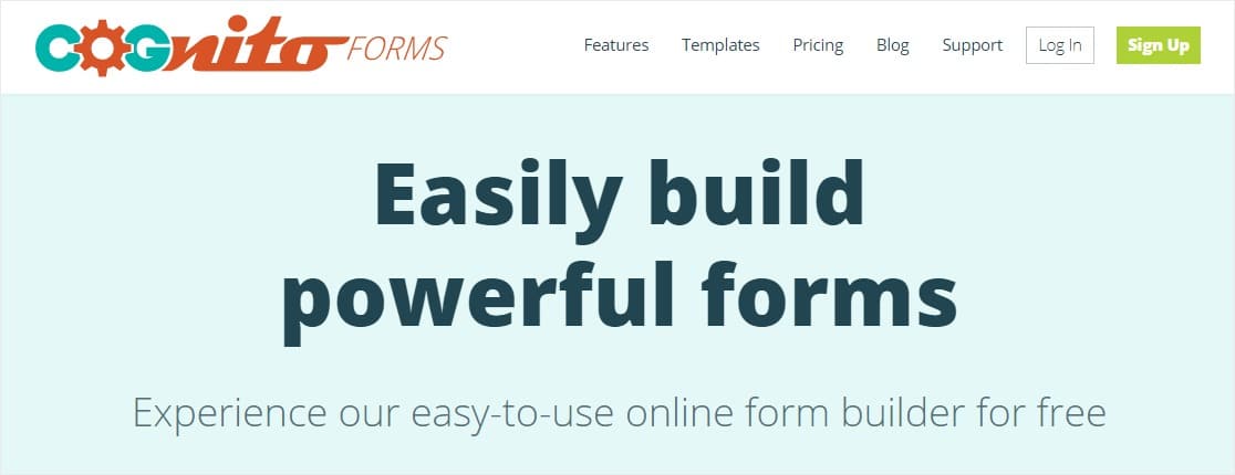 alternativas de formulários do Google cognitoforms