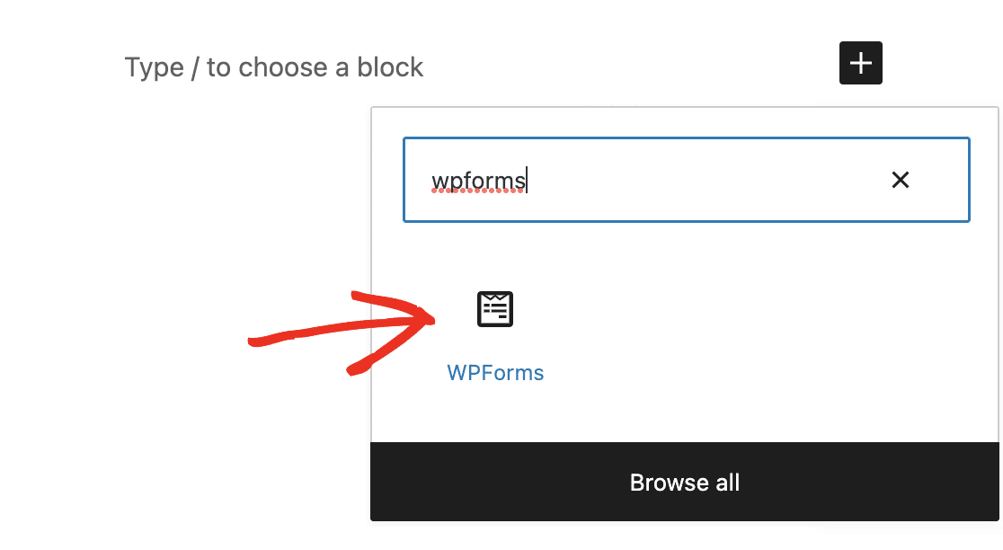 Add WPForms Block - WPForms Ajouter un bloc WPForms à une page