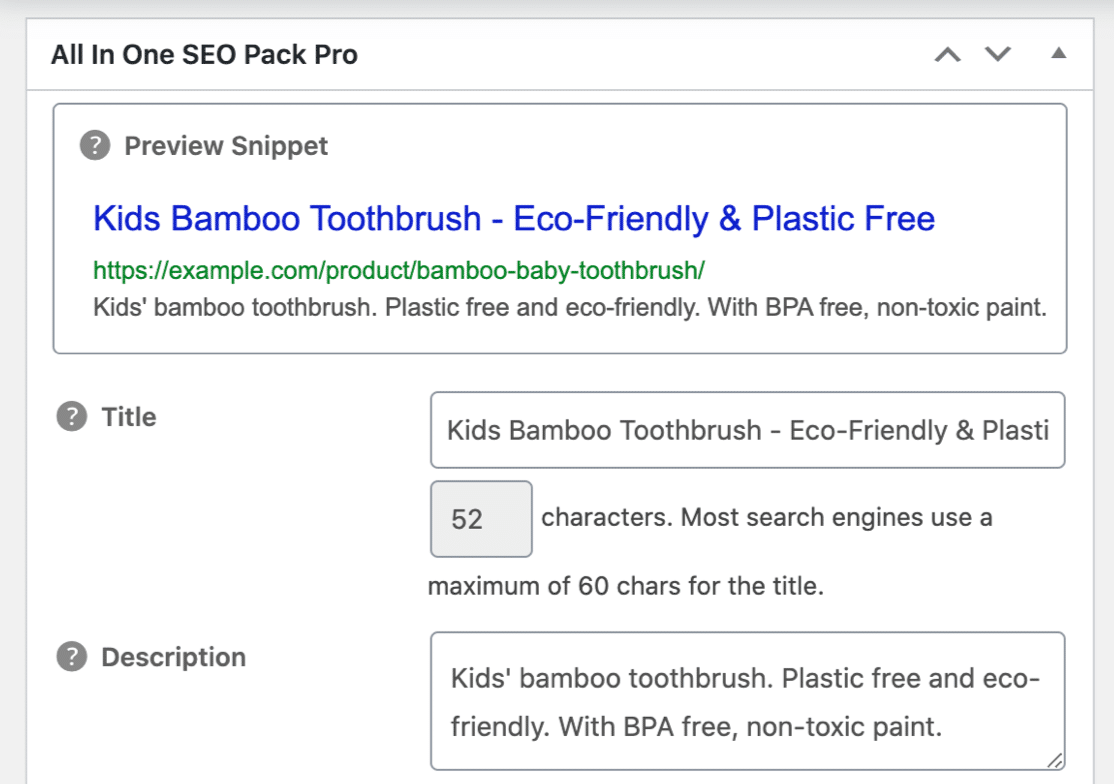 Pack SEO tout-en-un dans WooCommerce