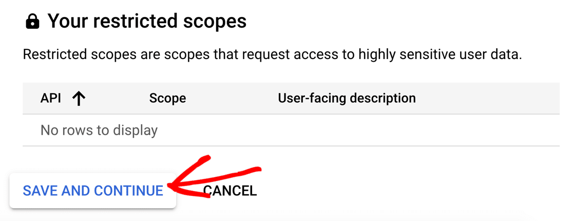 Google Cloud Save And Continue Scopes guardar e continuar âmbitos de aplicação no google cloud