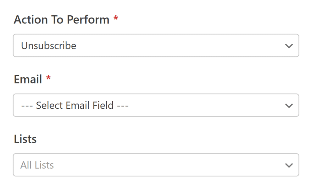 unsubscribe - WPForms
